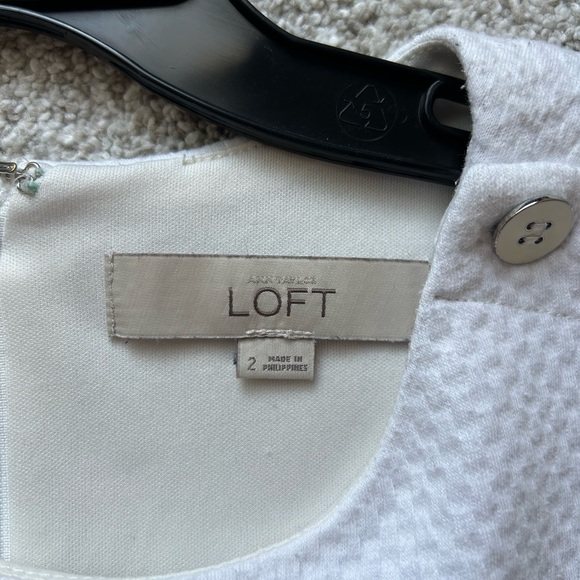 LOFT grey black white colorblock sweater dress, size 2 - Picture 8 of 9